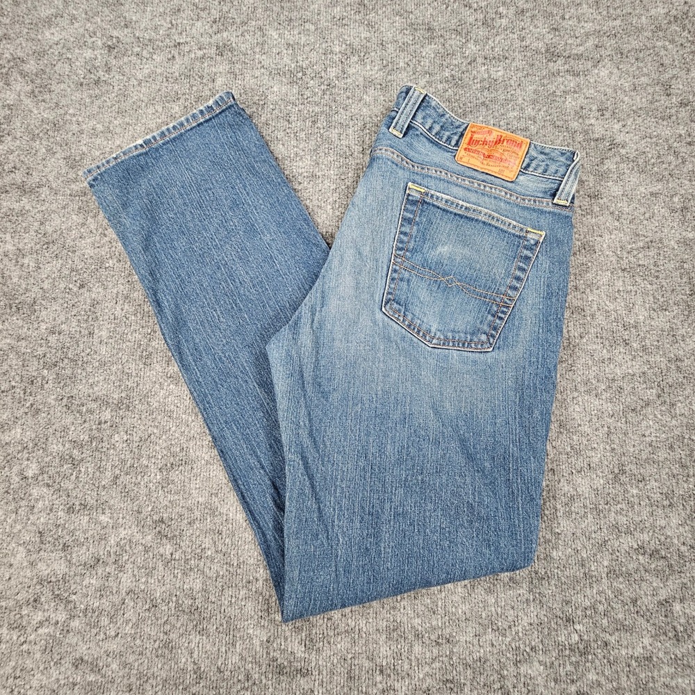 Lucky Brand Lola Straight Jeans Womens 16 Regular Medium Wash Blue Denim Stretch